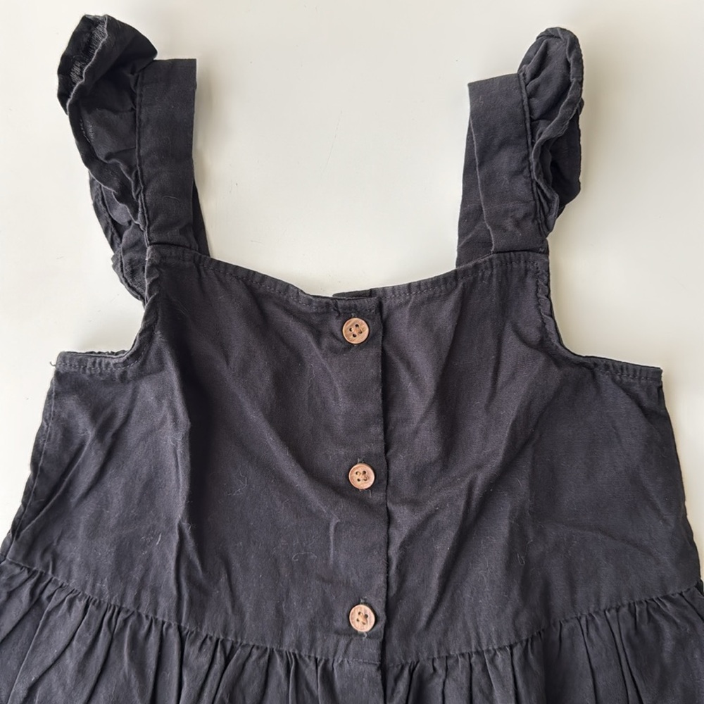 H&M Gray Ruched Ruffled Toddler Sundress 3-4T - Picture 2 of 8